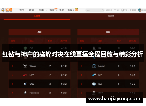 红钻与神户的巅峰对决在线直播全程回放与精彩分析